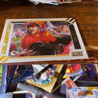 2023 panini score celebration Andy Reid football card 