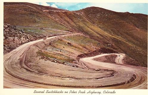 Vintage Postcard Pikes Peak Highway, CO