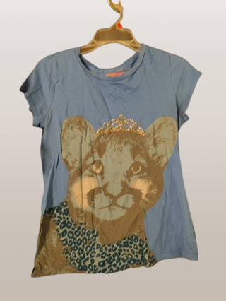BF Love Blue T-Shirt with Princess Lion Graphic / Ladies Size Large