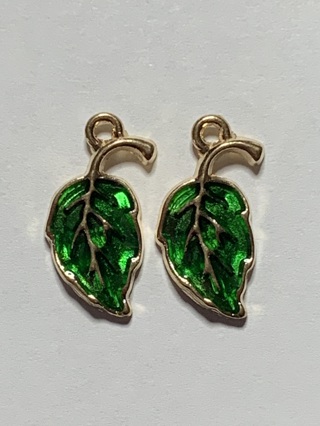 ♦LEAF CHARMS~SET #3~GREEN~FREE SHIPPING♦