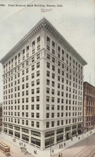 Vintage Used Postcard: d: 1919 First National Bank, Denver, CO