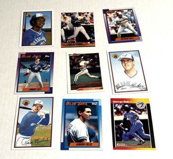 Blue Jays-9 card lot-Carter,Fernandez,Key,Morris,Bell