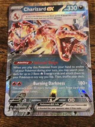 Pokemon Charizard EX 125/197 double rare card