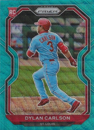  2021 Panini Prizm Prizms White Wave #138 Dylan Carlson St. Louis Cardinals