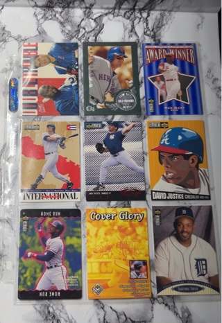 9 Baseball Cards 