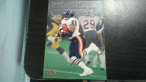 2000 FLEER METAL JAMES ALLEN CHICAGO BEARS FOOTBALL CARD# 19