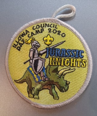 Illowa Council day camp 2020 Jurassic Knights boy scout scouts bsa patch 
