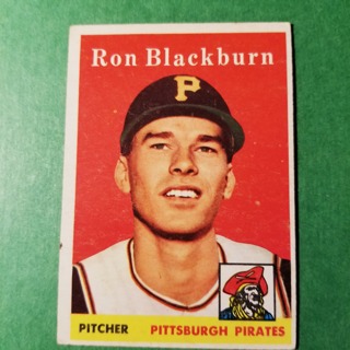 1958 - TOPPS BASEBALL CARD NO. 459 - RON BLACKBURN - PIRATES