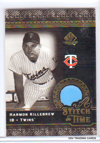 Harmon Killebrew, 2007 Upper Deck Short Print Stitch in Time RELIC Card #ST-HK, Minnesota Twins