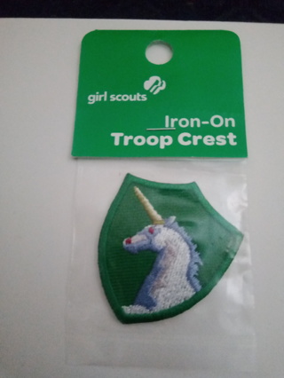 Unicorn Troop Crest Iron-on Patch New