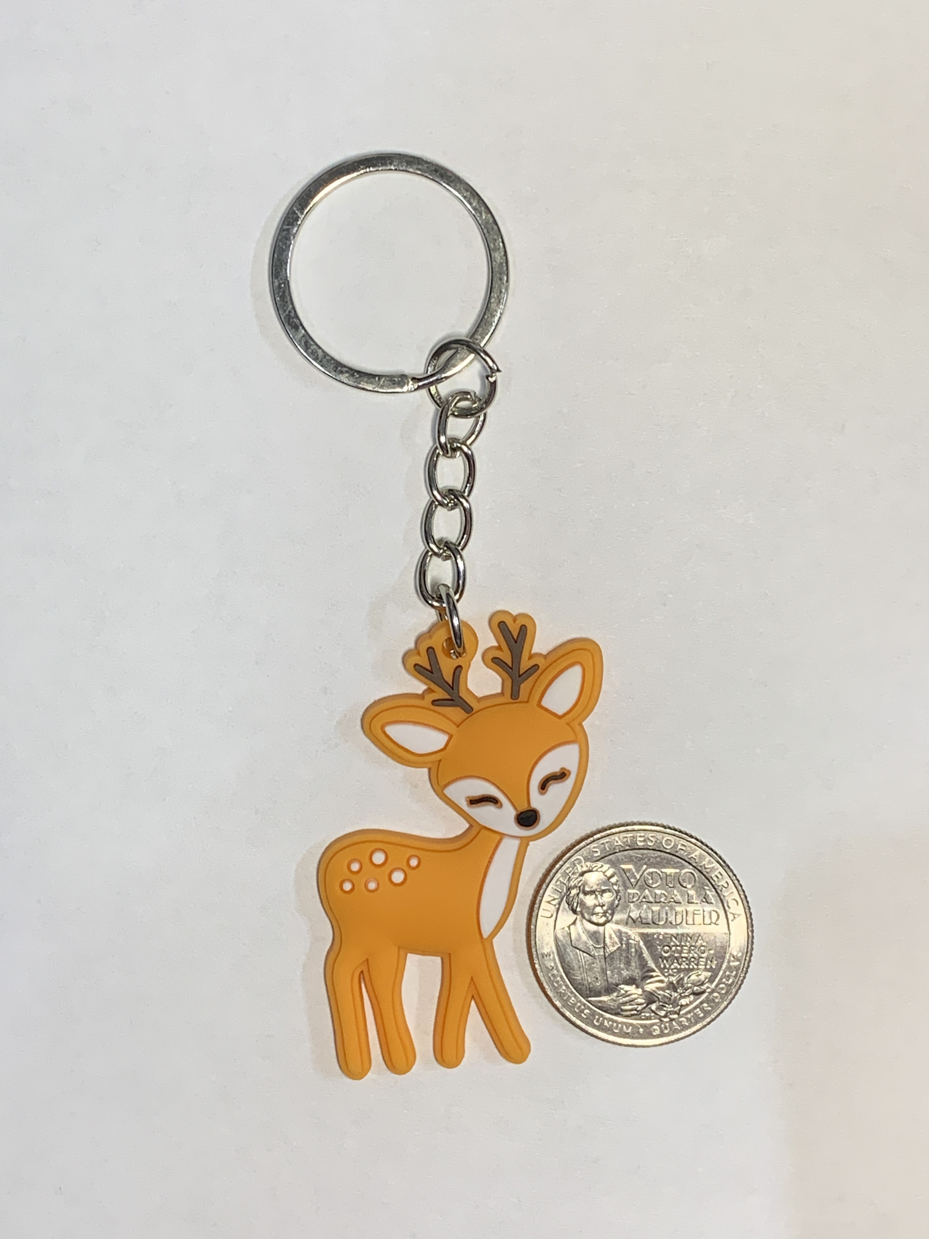 Free: ☀WOODLAND KEYCHAIN~#4~DEER~METAL RING~1 KEYCHAIN~FREE SHIPPING☀