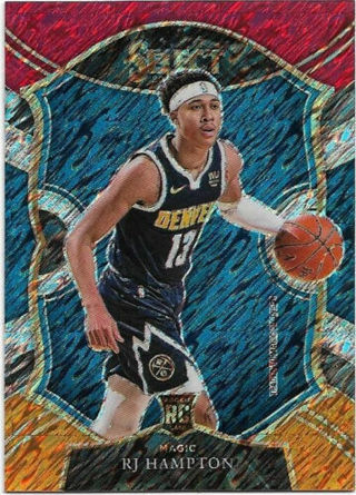 2020-21 SELECT RJ HAMPTON RED WHITE ORANGE SHIMMER ROOKIE CARD