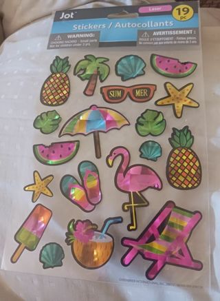 Package of Colorful Summer Time Stickers.