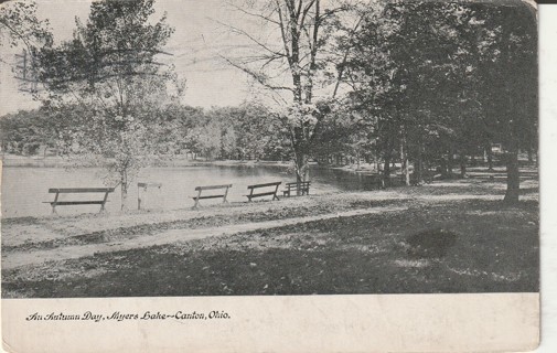 Vintage Used Postcard: g: 1913 Autumn Day, Canton, OH