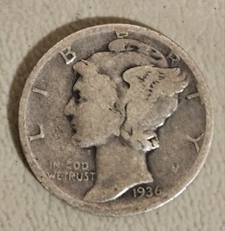 1936 Mercury Silver Dime