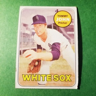 1969 - TOPPS EXMT - NRMT BASEBALL - CARD NO. 465 - TOMMY JOHN - WHITE SOX