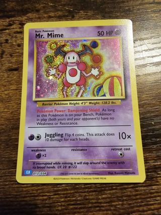 Pokemon Mr. Mime holo promo card 013/034