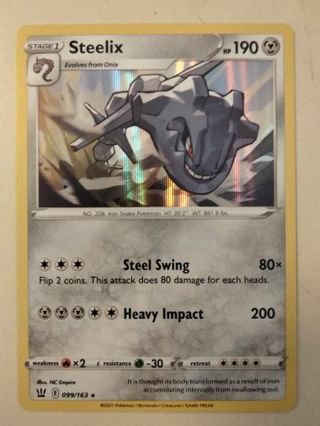 Steelix 099/163 rare holo nm pokemon