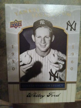 2008 UPPER DECK YANKEES STADIUM LEGACY 1950/1960 WHITEY FORD BASEBALL CARD# 32