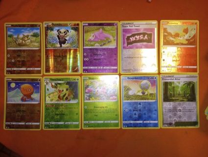 Set of 10 Shiny Pokemon Cards set #97