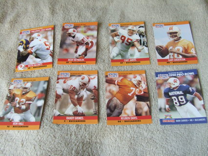 1990 Tampa Bay Buccaneers Pro Set Card Lot of 8