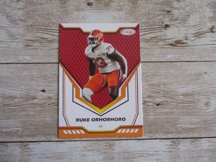 Sage Ruke Orhorhoro DT college football trading card number 39