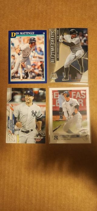 4 card Yankees lot, Judge, Stanton, Arod insert