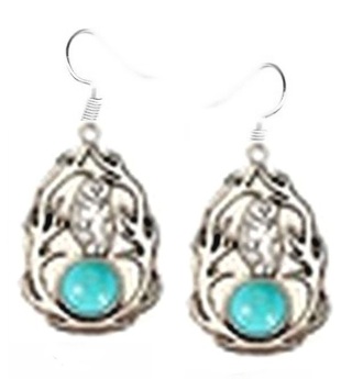 SP TURQUOISE DROP EARRINGS STYLE 8 (PLEASE READ DESCRIPTION