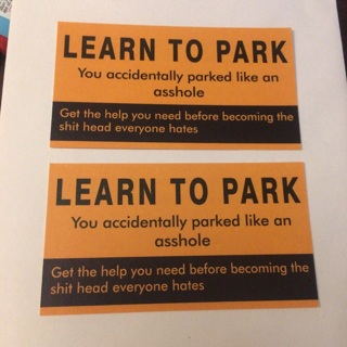 2 Parking Cards Read description before bidding 