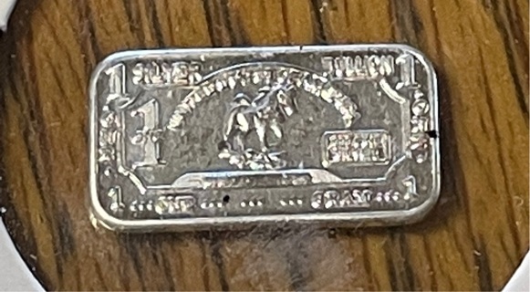 1 Gram .999 Fine Silver Bar Horse