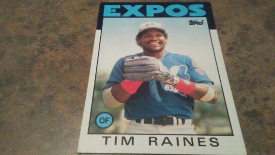 1986 TOPPS TIM RAINES MONTREAL EXPOS BASEBALL CARD# 280