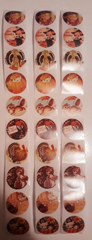 *30* Adorable Vintage Fall/Thanksgiving Stickers