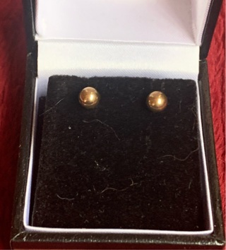 14k Ball stud earrings