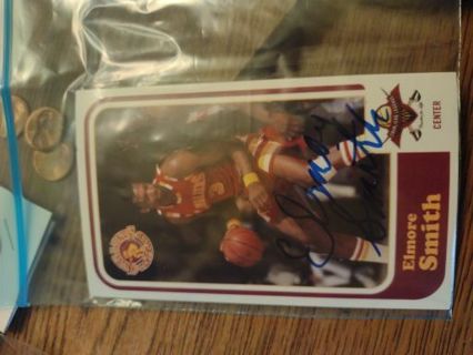 Signed Autograph Cleveland Cavalier Elmore Smith Authentic Card Memorabilia.