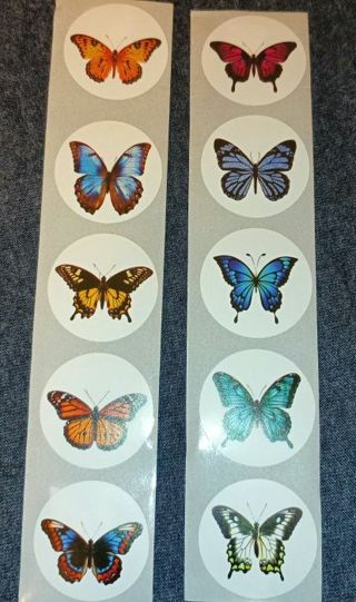 ➡️NEW⭕(10) 1" BUTTERFLY STICKERS!! (SET 5 of 6)