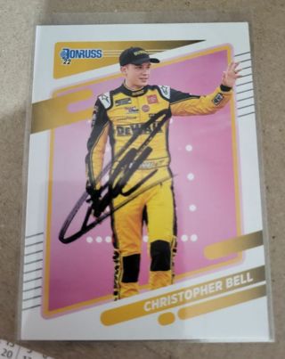 Nascar Christopher Bell autographed card 2023 Winner