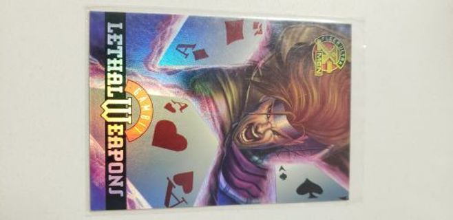 1995 Marvel Fleer Ultra X-Men Holofoil Gambit Lethal weapons Insert card