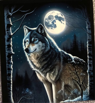 Gorgeous Wolf - 3 x 4” MAGNET - GIN ONLY