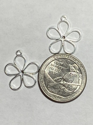 BEZEL CHARMS~#4~WHITE~2 CHARMS~FREE SHIPPING!