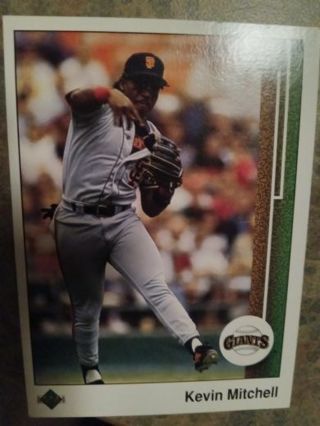 1989 UPPER DECK KEVIN MITCHELL SAN FRANCISCO GIANTS BASEBALL CARD# 163