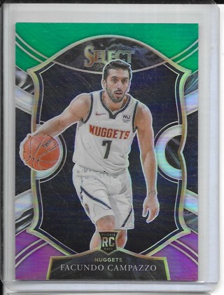 Facundo Campazzo 2020-21 Select Prizm Green White Purple #83