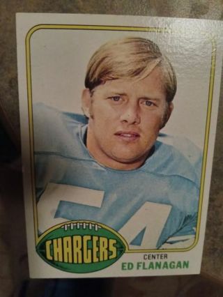 1976 TOPPS ED FLANAGAN SAN DIEGO CHARGERS FOOTBALL CARD# 157