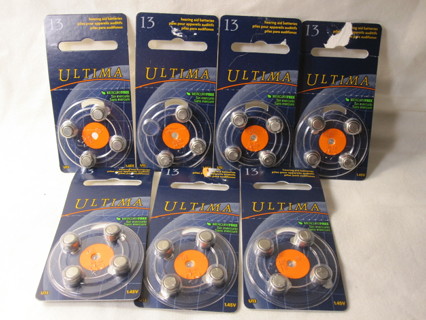 (7) packages of Hearing Aid size Batteries - 28 total - brand new/ sealed