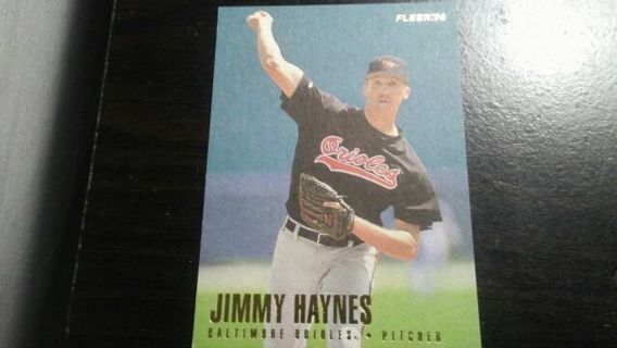 1996 FLEER JIMMY HAYNES BALTIMORE ORIOLES BASEBALL CARD# 10