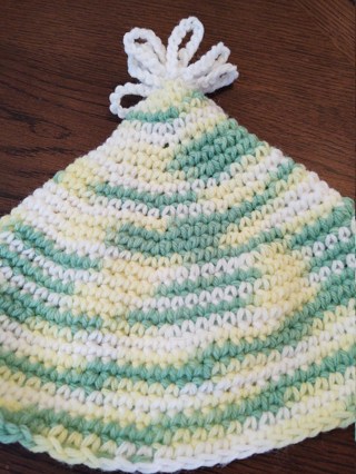 Hand Crocheted Multicolor Pixie Child Hat