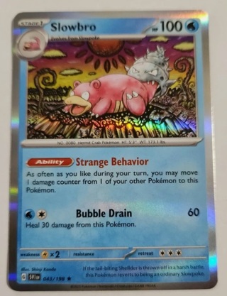 Pokemon Slowbro Scarlet and Violet 043/198 Rare Holo NM