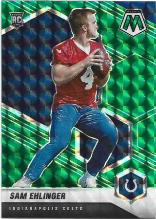 2021 MOSAIC SAM EHLINGER GREEN PRIZM REFRACTOR ROOKIE CARD