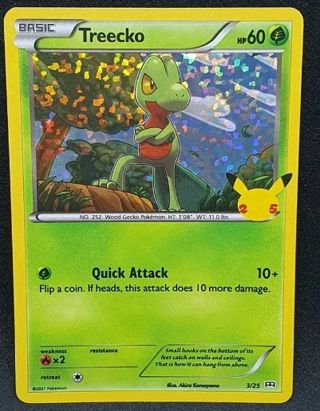 NM Holo McDonald's 25th anniversary Treecko Pokemon card TCG