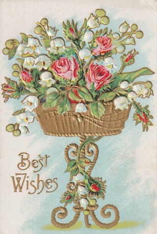 Vintage Unused Postcard: f: Best Wishes