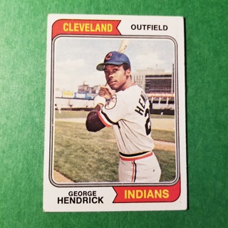 1974 - TOPPS EXMT - NRMT BASEBALL - CARD NO - 303 - GEORGE HENDRICK - INDIANS